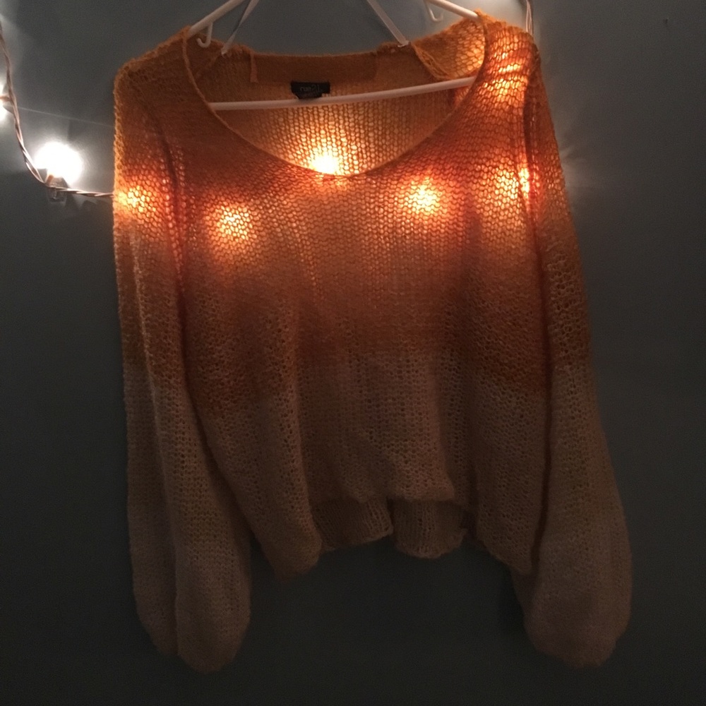 Yellow oversized knit sweater